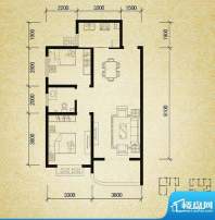 庄辰丽景苑户型图B户型 2室2厅面积:85.54平米