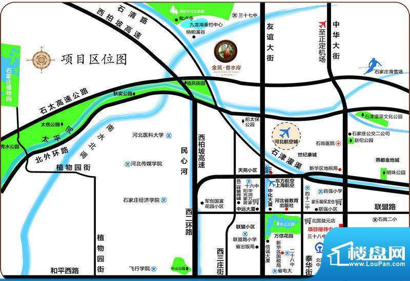 金筑香水岸交通图区位图