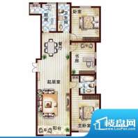 樱海园公寓户型图C户型 3室2厅面积:174.68平米