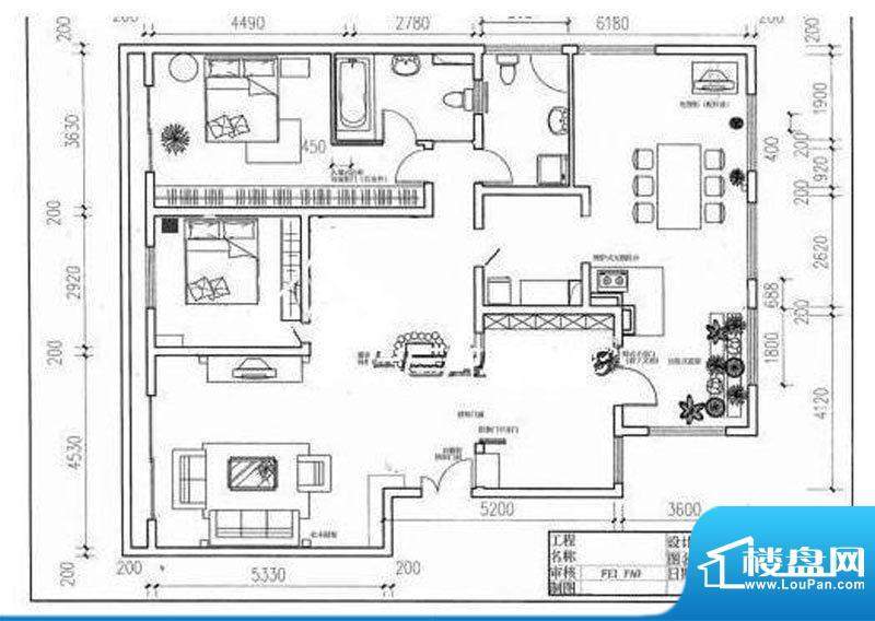 格林印象户型图1户型 3室2厅2卫面积:135.00平米