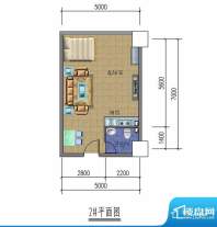 中华城户型图2#户型（已售完）面积:37.90平米