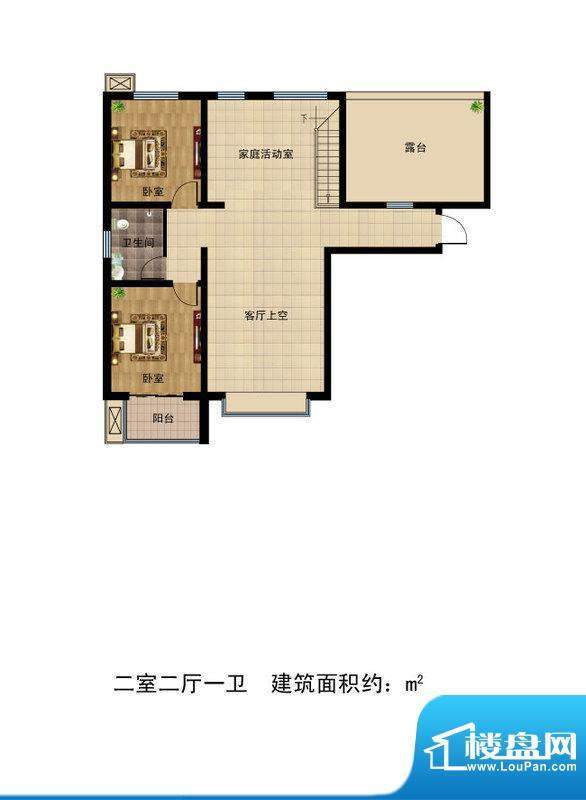 御景阁户型图14号楼26层A户型 