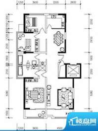 悦海尊第户型图标准层A1户型 3面积:166.61平米