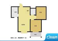 丰河苑二期户型图C户型 2室2厅面积:87.00平米