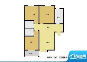 丰河苑二期户型图D1户型 3室2厅面积:125.00平米