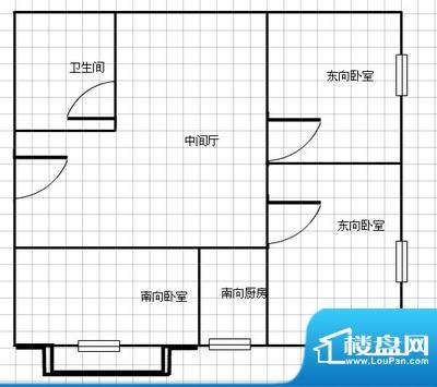 青岛宝门公寓 3室 户型图面积:100.00平米
