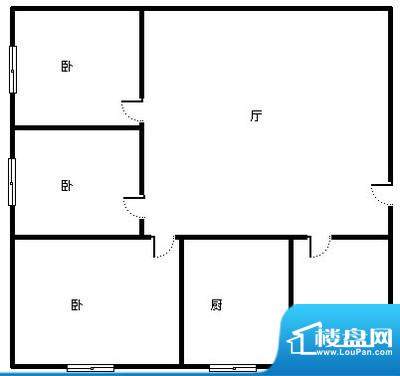 青岛宝门公寓 3室 户型图面积:116.00平米