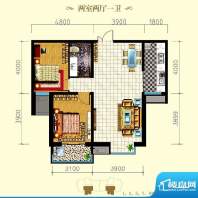 西部枫景傲城户型图1、3、5、7面积:98.80平米