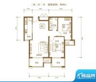 中景盛世长安户型图19号楼B7户面积:92.00平米