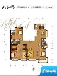 同祥城户型图A3户型 5室2厅4卫面积:213.46平米