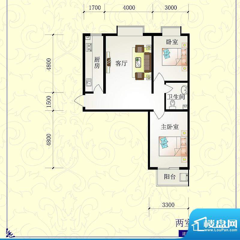 芝兰明仕二期户型图4户型96.88面积:96.88平米