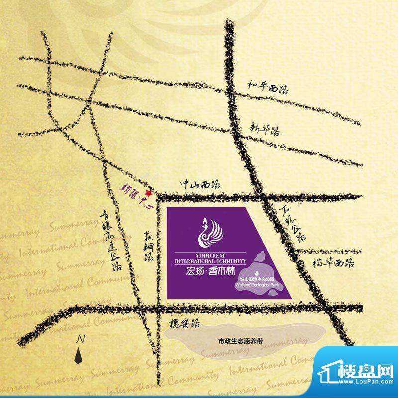 香木林交通图区位图