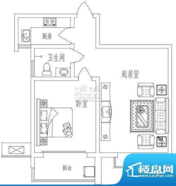 新天地自然康城戊户型（二期已面积:65.00平米