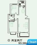 南豆新村户型图2-2-93.58 2室2面积:93.58平米