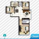 启城户型图住宅三室两厅两卫 3面积:111.89平米