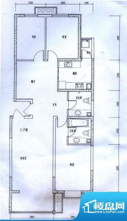 尚达家园户型图3居户型 3室2厅面积:149.59平米