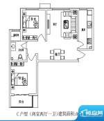 石门福地户型图C户型 2室2厅1卫面积:95.65平米