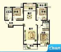 岳泰明珠户型图C户型3室2厅2面积:157.64平米