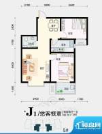 天地荣域户型图5#、6#号楼2-04面积:89.02平米