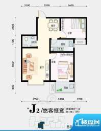 天地荣域户型图5#、6#号楼2-11面积:88.69平米