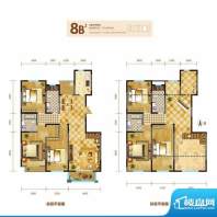 锦麟户型图8号楼跃层B1户型 6室面积:273.66平米