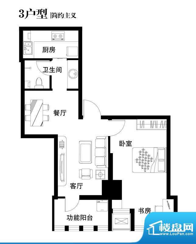 中天世都户型图03户型 2室2厅1面积:72.94平米