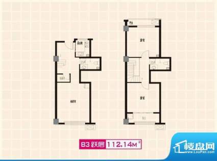 上洋国际户型图01户型 2室1厅2面积:112.14平米