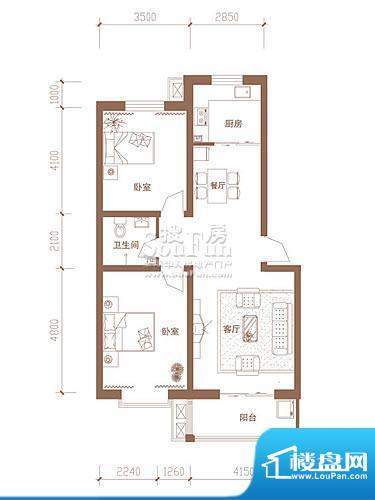 环岛豪庭户型图4#雅尚98.55已售面积:98.55平米