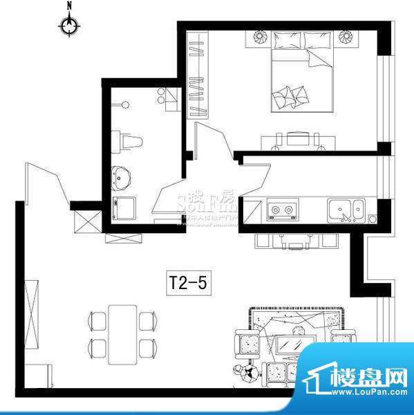 荣盛阿尔卡迪亚户型图白领生活面积:67.00平米