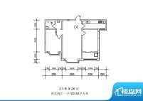 铜城丽都户型图2#（8-26层）户面积:103.85平米