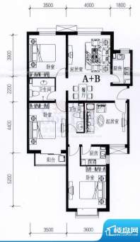 卓达太阳城户型图时光雅苑 3室面积:145.15平米