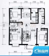 卓达太阳城户型图风情莜舍 3室面积:136.48平米
