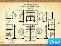 金正缔景城户型图14#3单元 已售面积:172.12平米