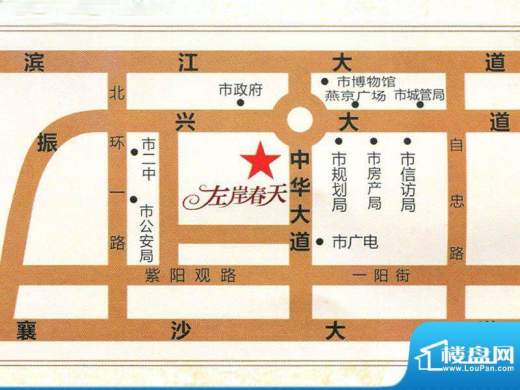 普锦左岸春天交通图