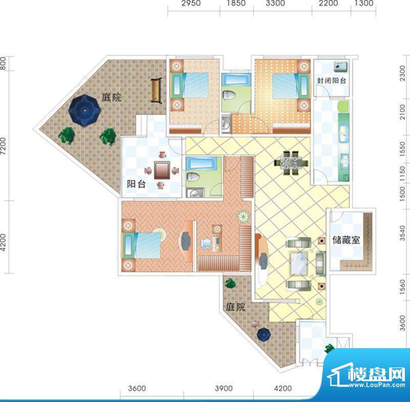 华立·凤凰城户型 4面积:164.23m平米