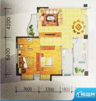 拉美江景豪庭B户型 面积:110.09m平米