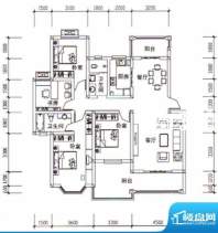 枣阳新天地B户型 4室面积:147.04m平米