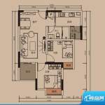 中珠上郡户型图8栋B户型 2室2厅面积:62.00平米