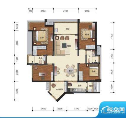 公园里户型图15、16、17栋02房