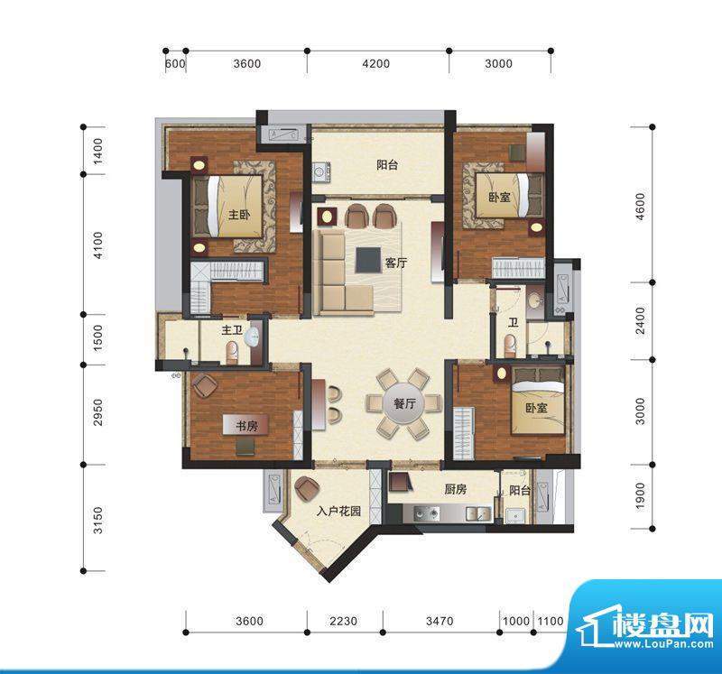 公园里户型图15、16、17栋02房