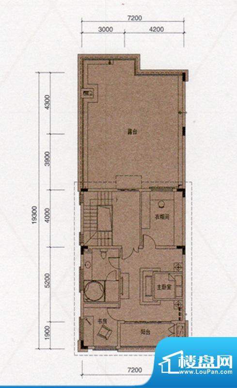 尚东领御户型图D户型330㎡三层面积:52.00平米