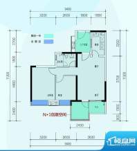 时代山湖海户型图6期92.78㎡3+