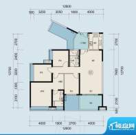 时代山湖海户型图33-36栋201-3面积:140.05平米