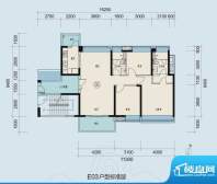 时代山湖海户型图33-36栋203-3面积:125.31平米