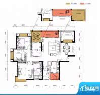 锦园户型图3栋2单元02户型 4室面积:177.11平米