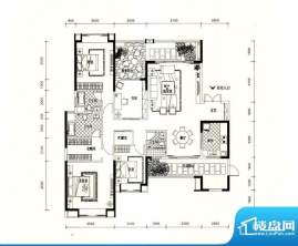 锦园户型图2/3栋一单元02户型 面积:214.44平米