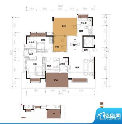 中珠九悦户型图A-1户型 3室2厅面积:153.71平米