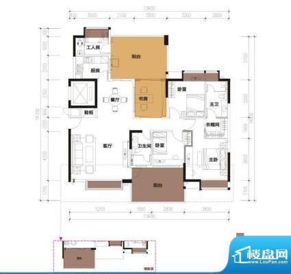 中珠九悦户型图A-2户型 3室2厅面积:149.55平米