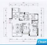 华发蔚蓝堡户型图B1户型 2室2厅面积:115.00平米