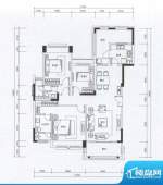华发蔚蓝堡户型图A户型 3室2厅面积:125.00平米